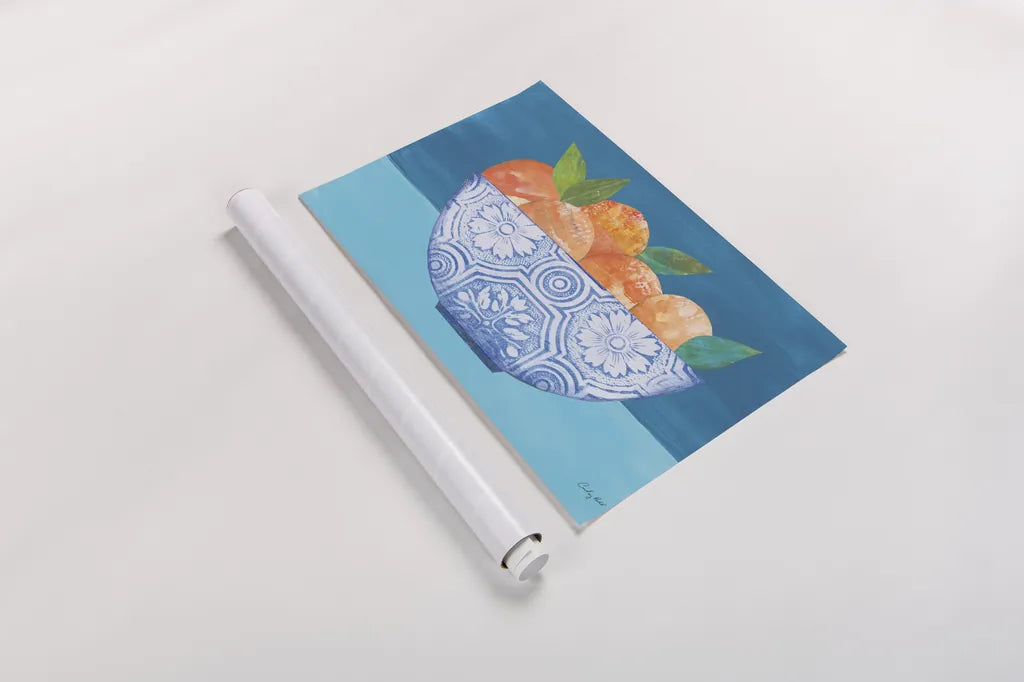 Orange Elegance by Courtney Prahl. shown as a rolled paper print. Available as archival giclee rolled canvas, fine art paper, or poster print. SKU 98525i.