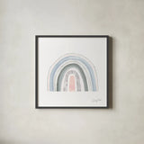 Pastel Rainbow VII by Courtney Prahl. Shown in a sleek black glass frame for a contemporary gallery look. Available as an archival giclee rolled canvas, fine art paper, or poster print. SKU 76380a.