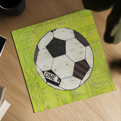 Play Ball III Bright by Courtney Prahl. Shown as a detailed flat fine art print, highlighting archival giclee quality. Available as an archival giclee rolled canvas, fine art paper, or poster print. SKU 52411a.