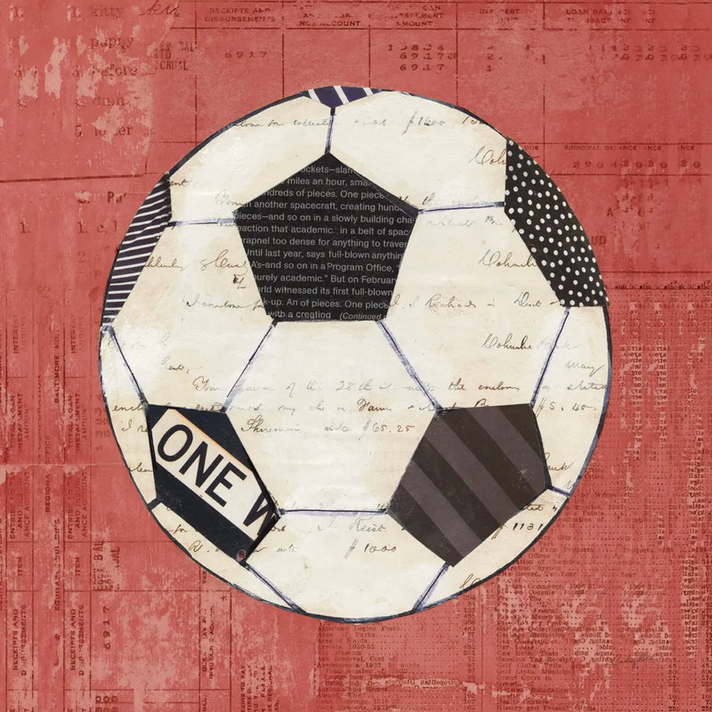 Play Ball III Red by Courtney Prahl. SKU 63512a. Archival Giclee Fine art print for wall decor.