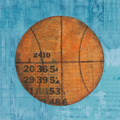 Play Ball IV Blue by Courtney Prahl. SKU 63513a. Archival Giclee Fine art print for wall decor.