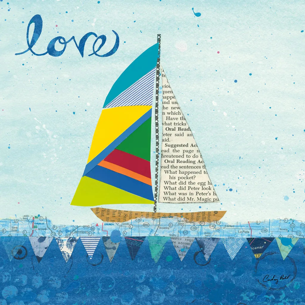 Rainbow Spinnakers I by Courtney Prahl. SKU 37516a. Archival Giclee Fine art print for wall decor.