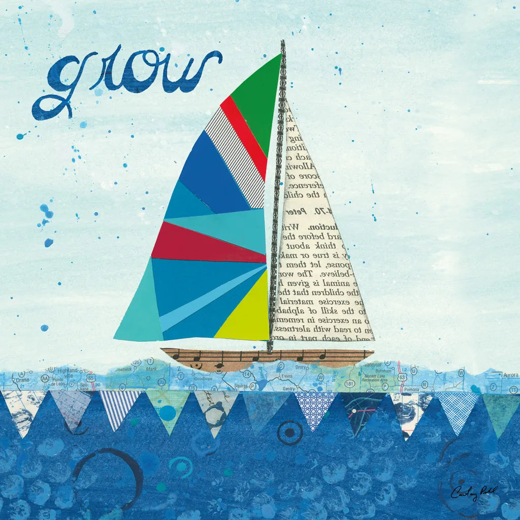 Rainbow Spinnakers III by Courtney Prahl. SKU 37518a. Archival Giclee Fine art print for wall decor.