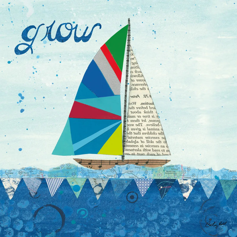 Rainbow Spinnakers III by Courtney Prahl. SKU 37518a. Archival Giclee Fine art print for wall decor.