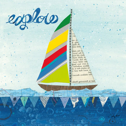 Rainbow Spinnakers IV by Courtney Prahl. SKU 37519a. Archival Giclee Fine art print for wall decor.