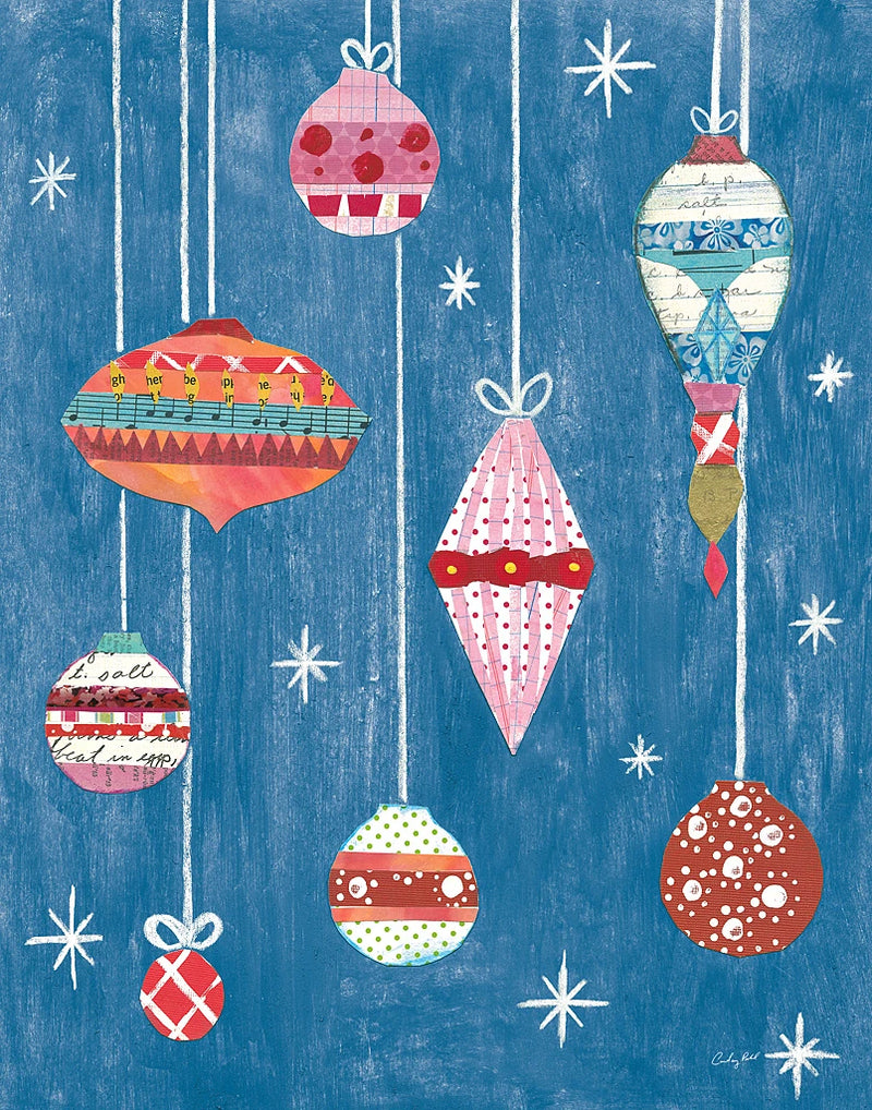 Retro Ornament II Blue by Courtney Prahl