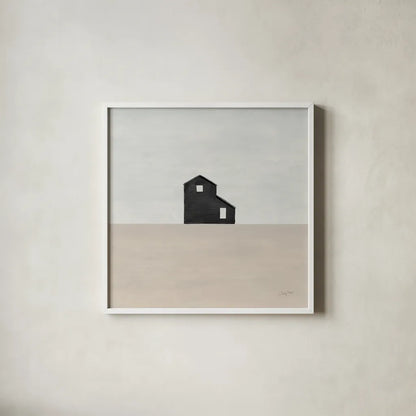 Rural Simplicity I Neutral by Courtney Prahl. Shown in a crisp white glass frame for a clean and minimalist style. Available as an archival giclee rolled canvas, fine art paper, or poster print. SKU 80508a.