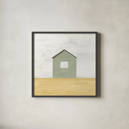 Rural Simplicity II by Courtney Prahl. Shown in a sleek black glass frame for a contemporary gallery look. Available as an archival giclee rolled canvas, fine art paper, or poster print. SKU 74101a.