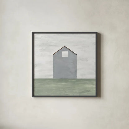 Rural Simplicity III by Courtney Prahl. Shown in a sleek black glass frame for a contemporary gallery look. Available as an archival giclee rolled canvas, fine art paper, or poster print. SKU 74102a.