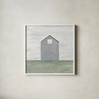 Rural Simplicity III by Courtney Prahl. Shown in a crisp white glass frame for a clean and minimalist style. Available as an archival giclee rolled canvas, fine art paper, or poster print. SKU 74102a.