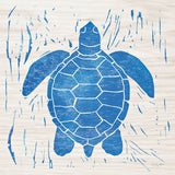 Sea Creature Turtle Blue by Courtney Prahl. SKU 21276a. Archival Giclee Fine art print for wall decor.