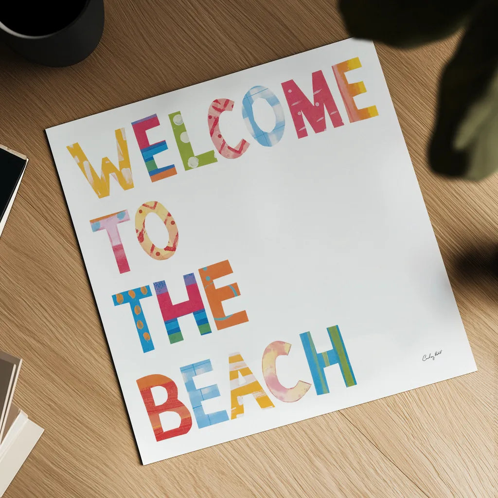 Sea Sand Sun III by Courtney Prahl. Shown as a detailed flat fine art print, highlighting archival giclee quality. Available as an archival giclee rolled canvas, fine art paper, or poster print. SKU 58954a.