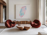 Shine II by Courtney Prahl. Shown as extra-large giant wall art in a modern living room. Available as an archival giclee rolled canvas, fine art paper, or poster print. SKU 55564a.