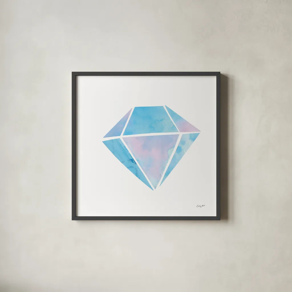 Shine III by Courtney Prahl. Shown in a sleek black glass frame for a contemporary gallery look. Available as an archival giclee rolled canvas, fine art paper, or poster print. SKU 55565a.