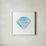 Shine III by Courtney Prahl. Shown in a crisp white glass frame for a clean and minimalist style. Available as an archival giclee rolled canvas, fine art paper, or poster print. SKU 55565a.