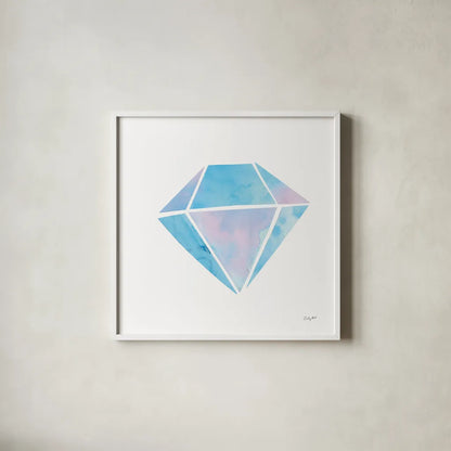 Shine III by Courtney Prahl. Shown in a crisp white glass frame for a clean and minimalist style. Available as an archival giclee rolled canvas, fine art paper, or poster print. SKU 55565a.