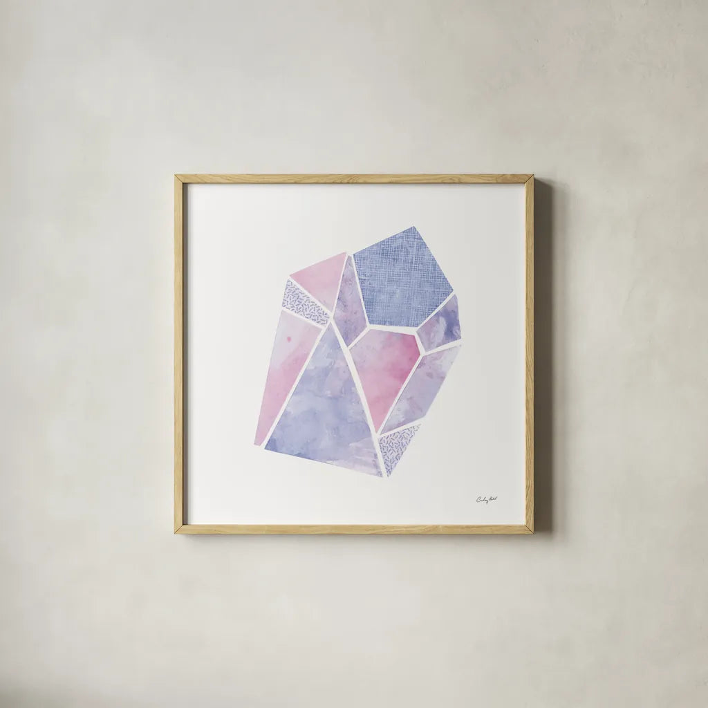 Shine IV by Courtney Prahl. Shown in a natural wood glass frame for a timeless modern aesthetic. Available as an archival giclee rolled canvas, fine art paper, or poster print. SKU 55566a.