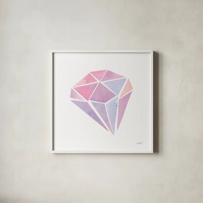 Shine V by Courtney Prahl. Shown in a crisp white glass frame for a clean and minimalist style. Available as an archival giclee rolled canvas, fine art paper, or poster print. SKU 55567a.