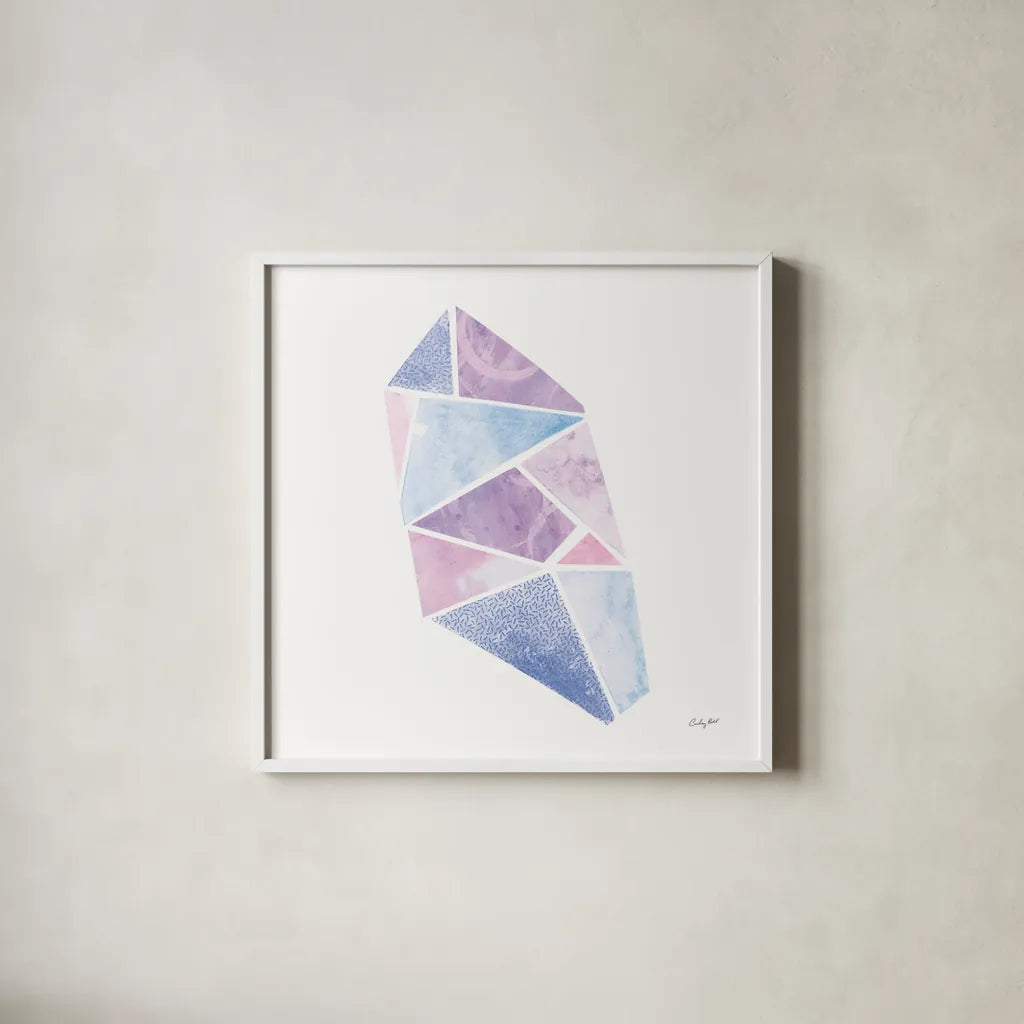 Shine VII by Courtney Prahl. Shown in a crisp white glass frame for a clean and minimalist style. Available as an archival giclee rolled canvas, fine art paper, or poster print. SKU 55569a.