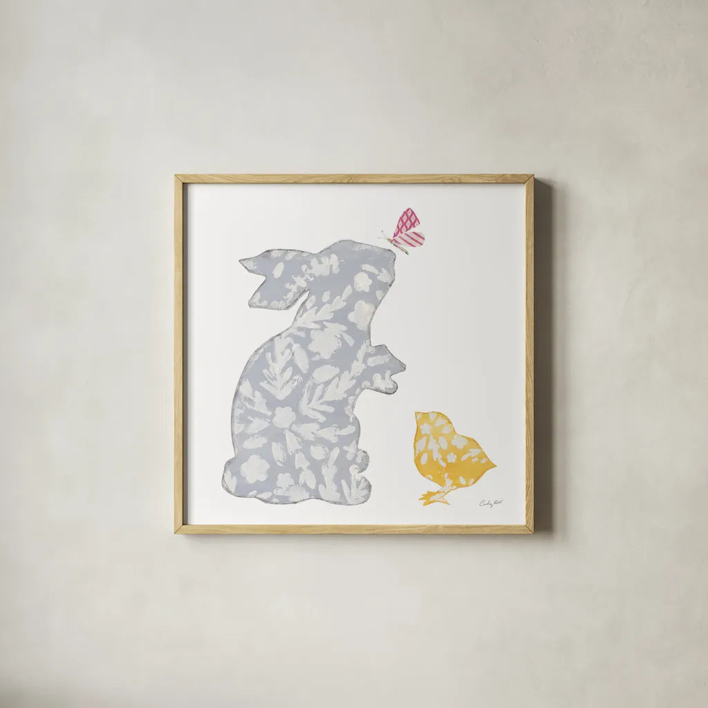 Spring Has Sprung I by Courtney Prahl. Shown in a natural wood glass frame for a timeless modern aesthetic. Available as an archival giclee rolled canvas, fine art paper, or poster print. SKU 43715a.