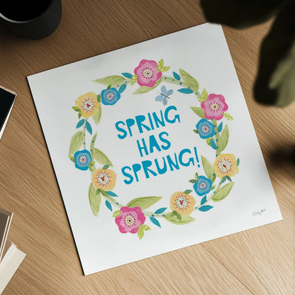 Spring Has Sprung II by Courtney Prahl. Shown as a detailed flat fine art print, highlighting archival giclee quality. Available as an archival giclee rolled canvas, fine art paper, or poster print. SKU 43716a.