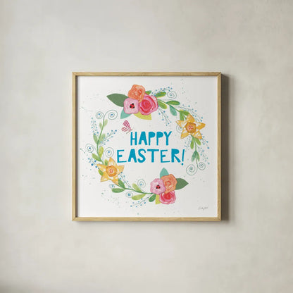 Spring Has Sprung III by Courtney Prahl. Shown in a natural wood glass frame for a timeless modern aesthetic. Available as an archival giclee rolled canvas, fine art paper, or poster print. SKU 43717a.
