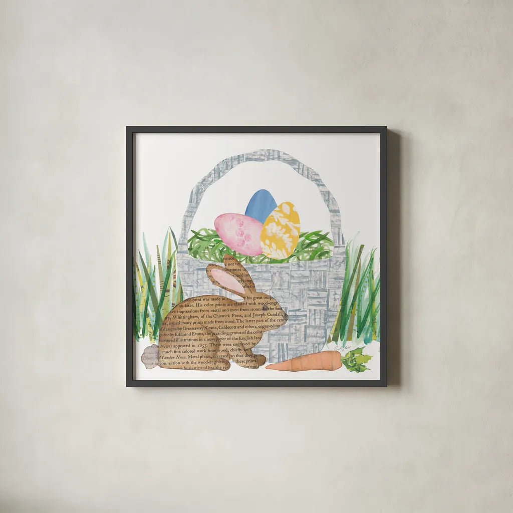 Spring Has Sprung V by Courtney Prahl. Shown in a sleek black glass frame for a contemporary gallery look. Available as an archival giclee rolled canvas, fine art paper, or poster print. SKU 43719a.