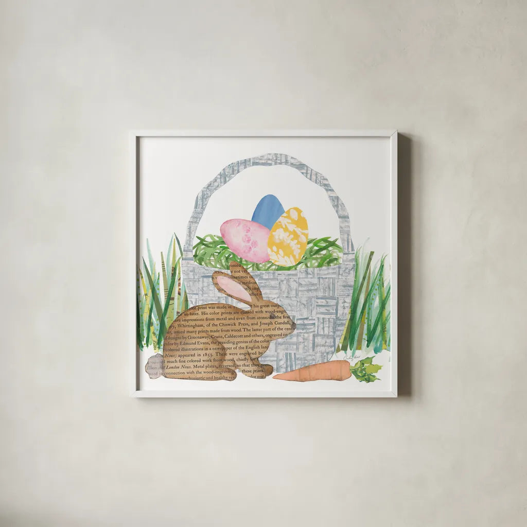 Spring Has Sprung V by Courtney Prahl. Shown in a crisp white glass frame for a clean and minimalist style. Available as an archival giclee rolled canvas, fine art paper, or poster print. SKU 43719a.