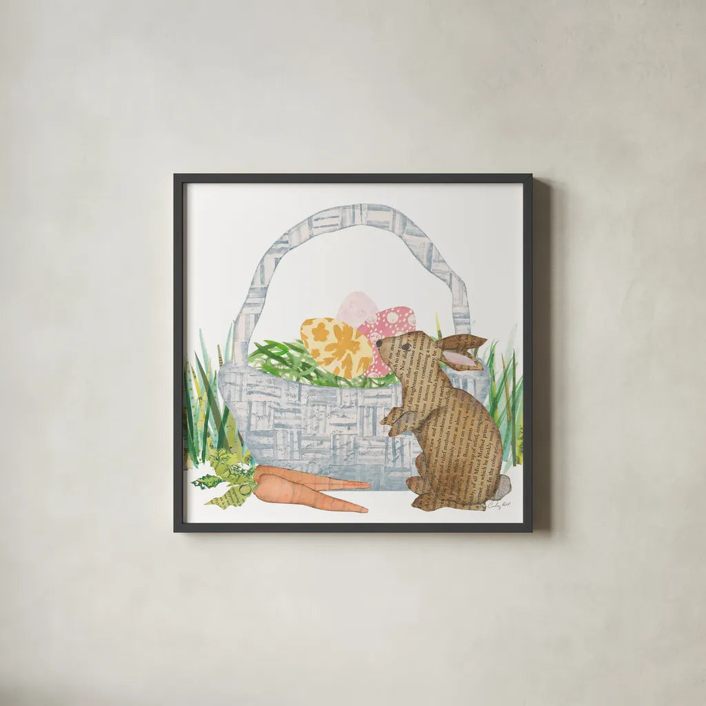 Spring Has Sprung VI by Courtney Prahl. Shown in a sleek black glass frame for a contemporary gallery look. Available as an archival giclee rolled canvas, fine art paper, or poster print. SKU 43720a.