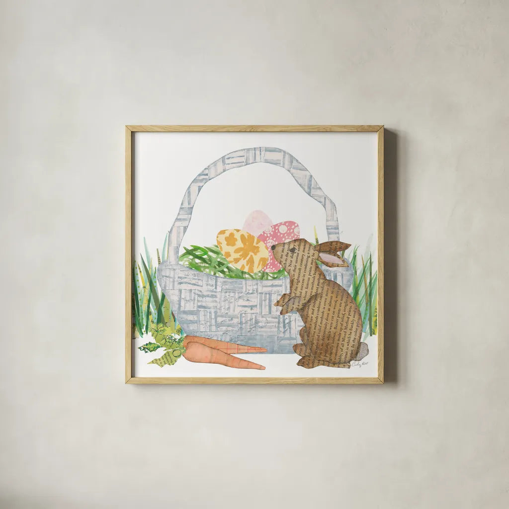Spring Has Sprung VI by Courtney Prahl. Shown in a natural wood glass frame for a timeless modern aesthetic. Available as an archival giclee rolled canvas, fine art paper, or poster print. SKU 43720a.