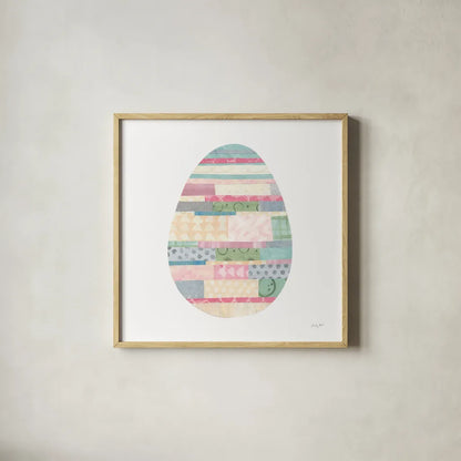 Spring into Easter II by Courtney Prahl. Shown in a natural wood glass frame for a timeless modern aesthetic. Available as an archival giclee rolled canvas, fine art paper, or poster print. SKU 51568a.