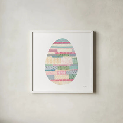 Spring into Easter II by Courtney Prahl. Shown in a crisp white glass frame for a clean and minimalist style. Available as an archival giclee rolled canvas, fine art paper, or poster print. SKU 51568a.