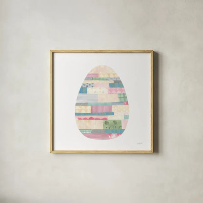 Spring into Easter III by Courtney Prahl. Shown in a natural wood glass frame for a timeless modern aesthetic. Available as an archival giclee rolled canvas, fine art paper, or poster print. SKU 51569a.