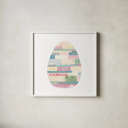 Spring into Easter III by Courtney Prahl. Shown in a crisp white glass frame for a clean and minimalist style. Available as an archival giclee rolled canvas, fine art paper, or poster print. SKU 51569a.