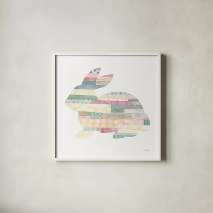 Spring into Easter IV by Courtney Prahl. Shown in a crisp white glass frame for a clean and minimalist style. Available as an archival giclee rolled canvas, fine art paper, or poster print. SKU 51570a.