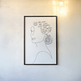 Still I Will Rise by Courtney Prahl. shown as a paper print in a black flame. Available as a archival giclee rolled canvas, fine art paper, or poster print. SKU 71951h.