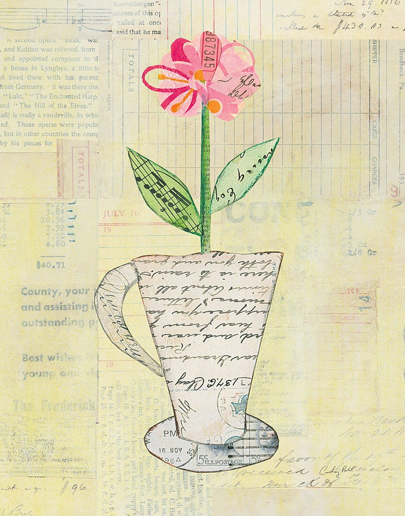 Teacup Floral II on Print by Courtney Prahl