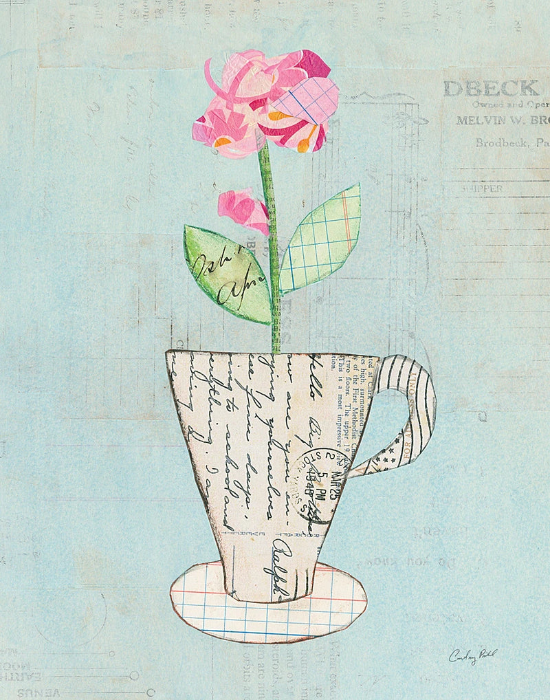 Teacup Floral III on Print by Courtney Prahl