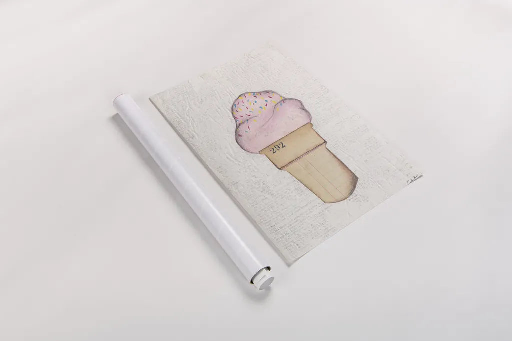 The Scoop II by Courtney Prahl. shown as a rolled paper print. Available as archival giclee rolled canvas, fine art paper, or poster print. SKU 52499h.