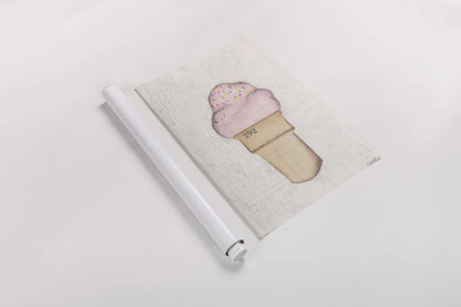 The Scoop II by Courtney Prahl. shown as a rolled paper print. Available as archival giclee rolled canvas, fine art paper, or poster print. SKU 52499h.