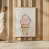 The Scoop II by Courtney Prahl. shown as over sized large wall art. Available as an archival giclee rolled canvas, fine art paper, or poster print. SKU 52499h.