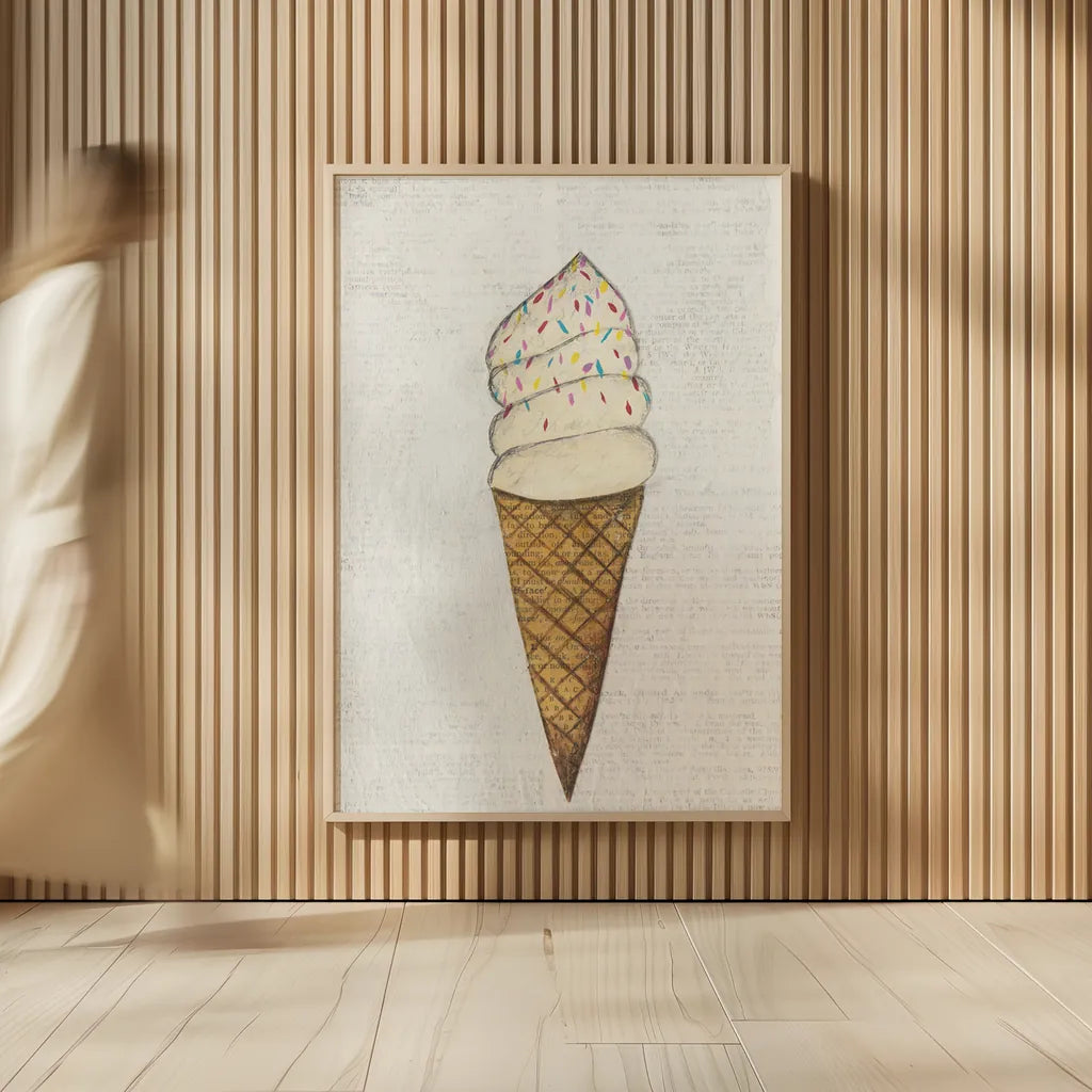 The Scoop III by Courtney Prahl. shown as over sized large wall art. Available as an archival giclee rolled canvas, fine art paper, or poster print. SKU 52500h.