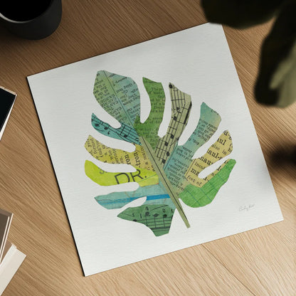 Tropical Fun Palms II by Courtney Prahl. Shown as a detailed flat fine art print, highlighting archival giclee quality. Available as an archival giclee rolled canvas, fine art paper, or poster print. SKU 35698a.