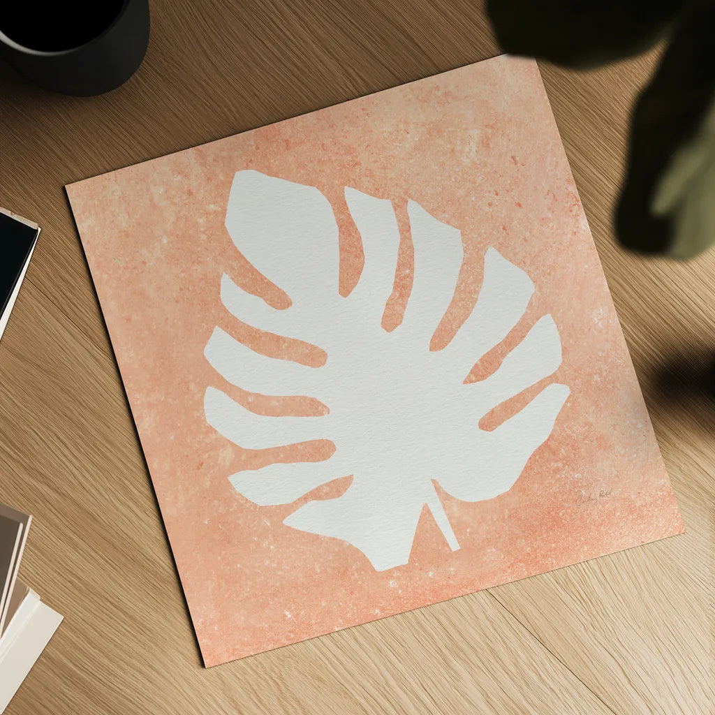 Tropical Fun Palms Silhouette II by Courtney Prahl. Shown as a detailed flat fine art print, highlighting archival giclee quality. Available as an archival giclee rolled canvas, fine art paper, or poster print. SKU 35708a.