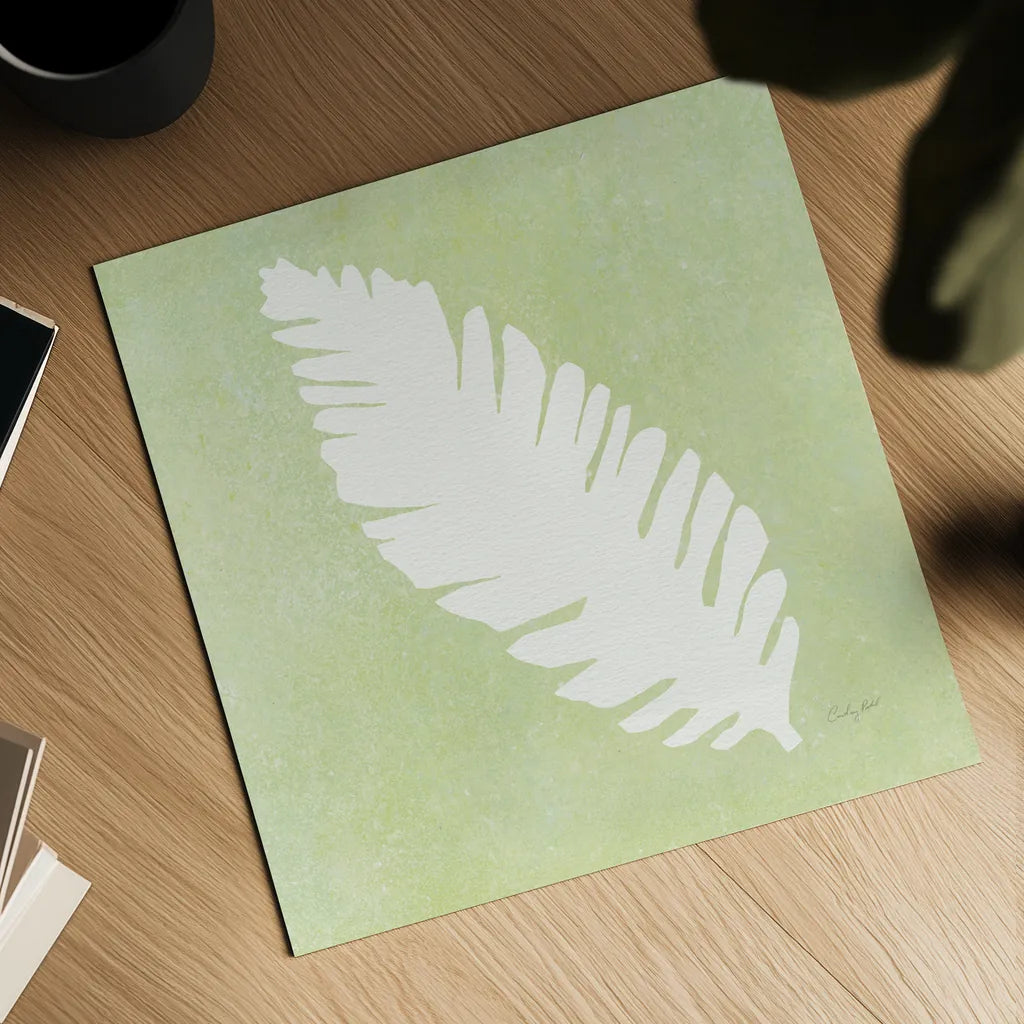 Tropical Fun Palms Silhouette IV by Courtney Prahl. Shown as a detailed flat fine art print, highlighting archival giclee quality. Available as an archival giclee rolled canvas, fine art paper, or poster print. SKU 35710a.