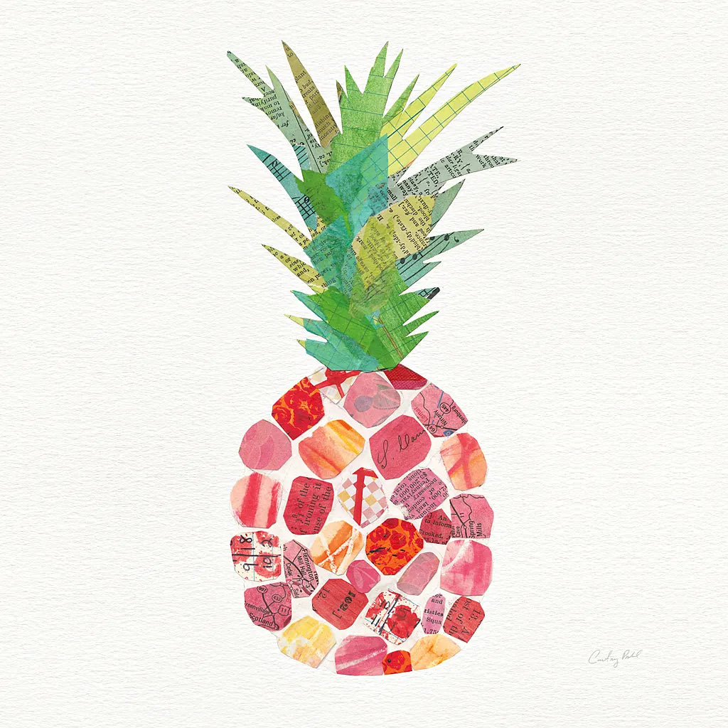 Tropical Fun Pineapple I by Courtney Prahl. SKU 35701a. Archival Giclee Fine art print for wall decor.