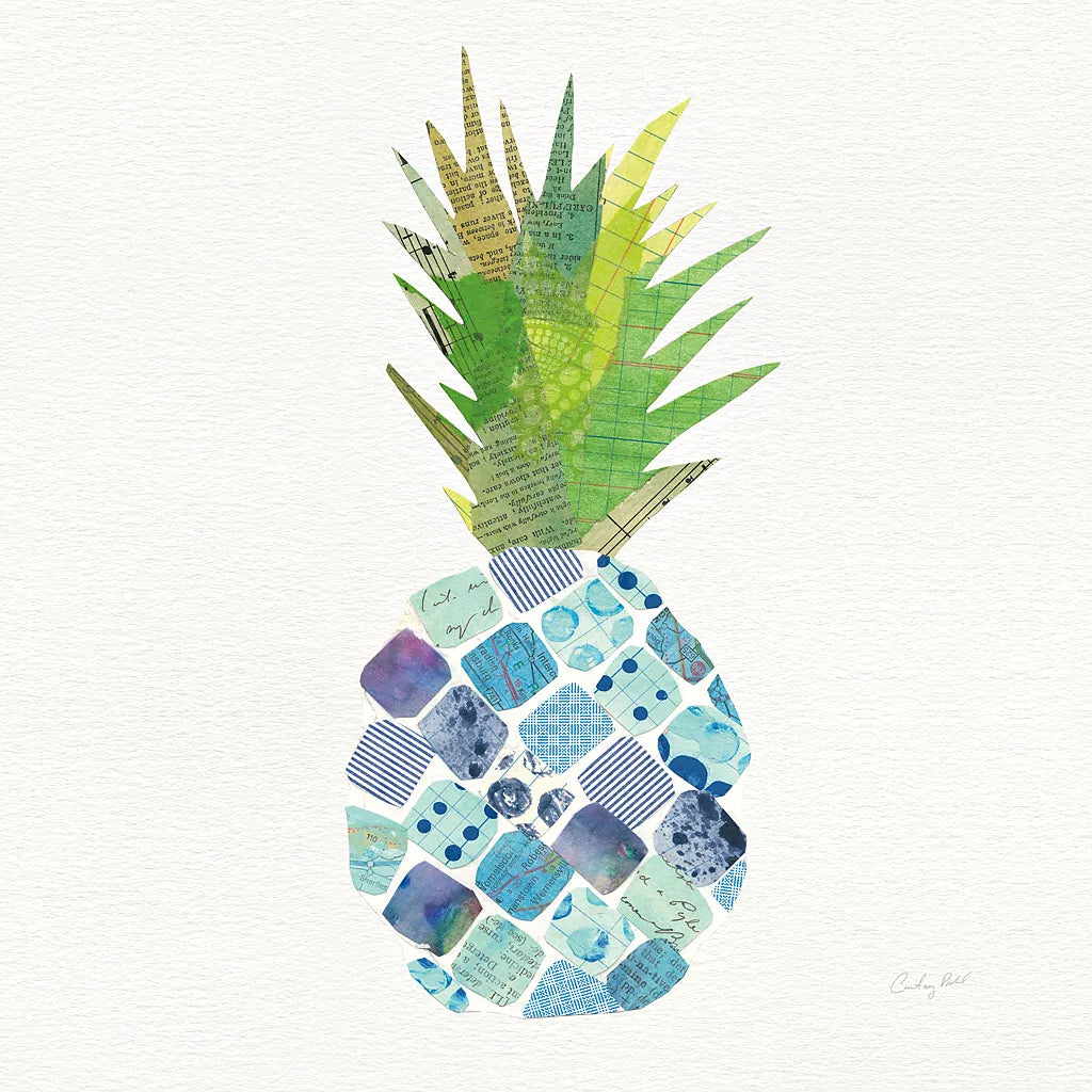 Tropical Fun Pineapple II by Courtney Prahl. SKU 35702a. Archival Giclee Fine art print for wall decor.