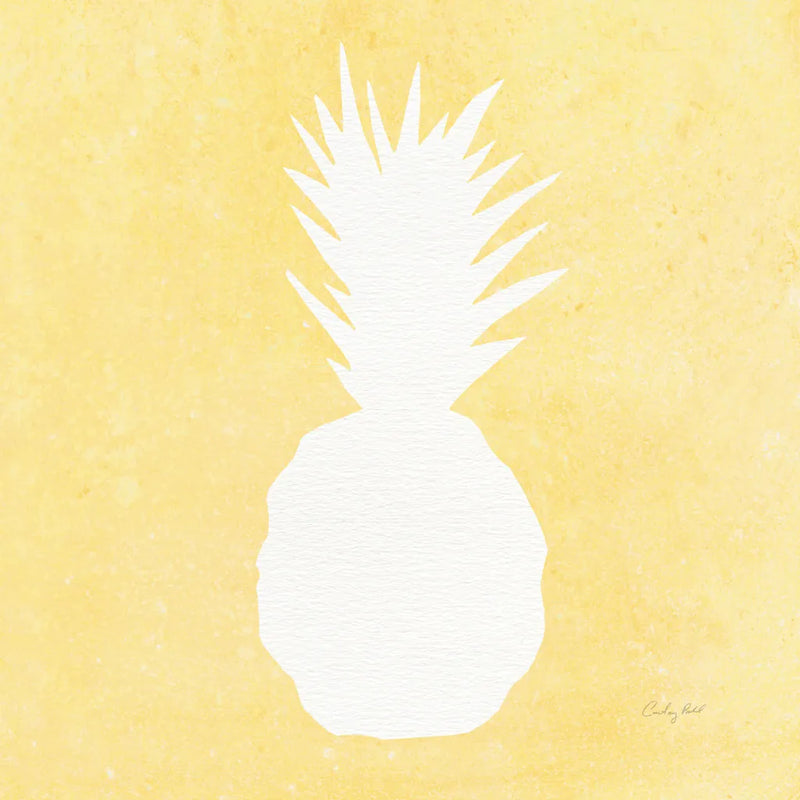 Tropical Fun Pineapple Silhouette II by Courtney Prahl. SKU 35712a. Archival Giclee Fine art print for wall decor.