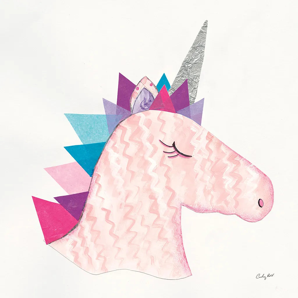 Unicorn Power I by Courtney Prahl. SKU 41586a. Archival Giclee Fine art print for wall decor.