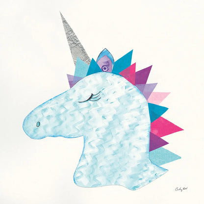 Unicorn Power II by Courtney Prahl. SKU 41587a. Archival Giclee Fine art print for wall decor.